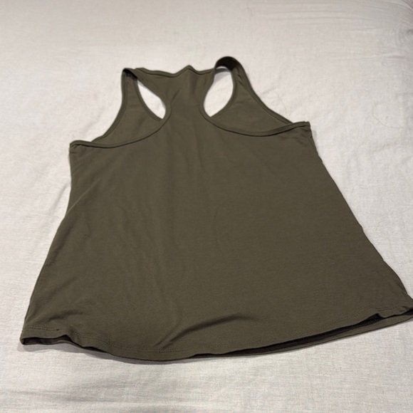 Olive Green Ideal T Tank Top with “Wild” - Picture 4 of 6